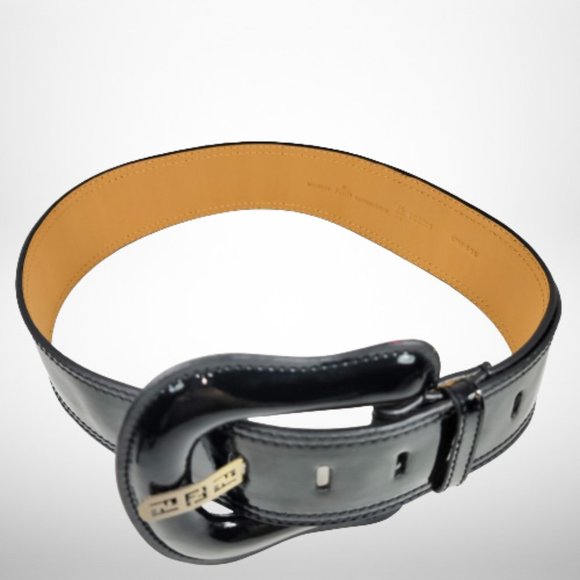 Fendi Black Patent Women's B Belt - Picture 2 of 12